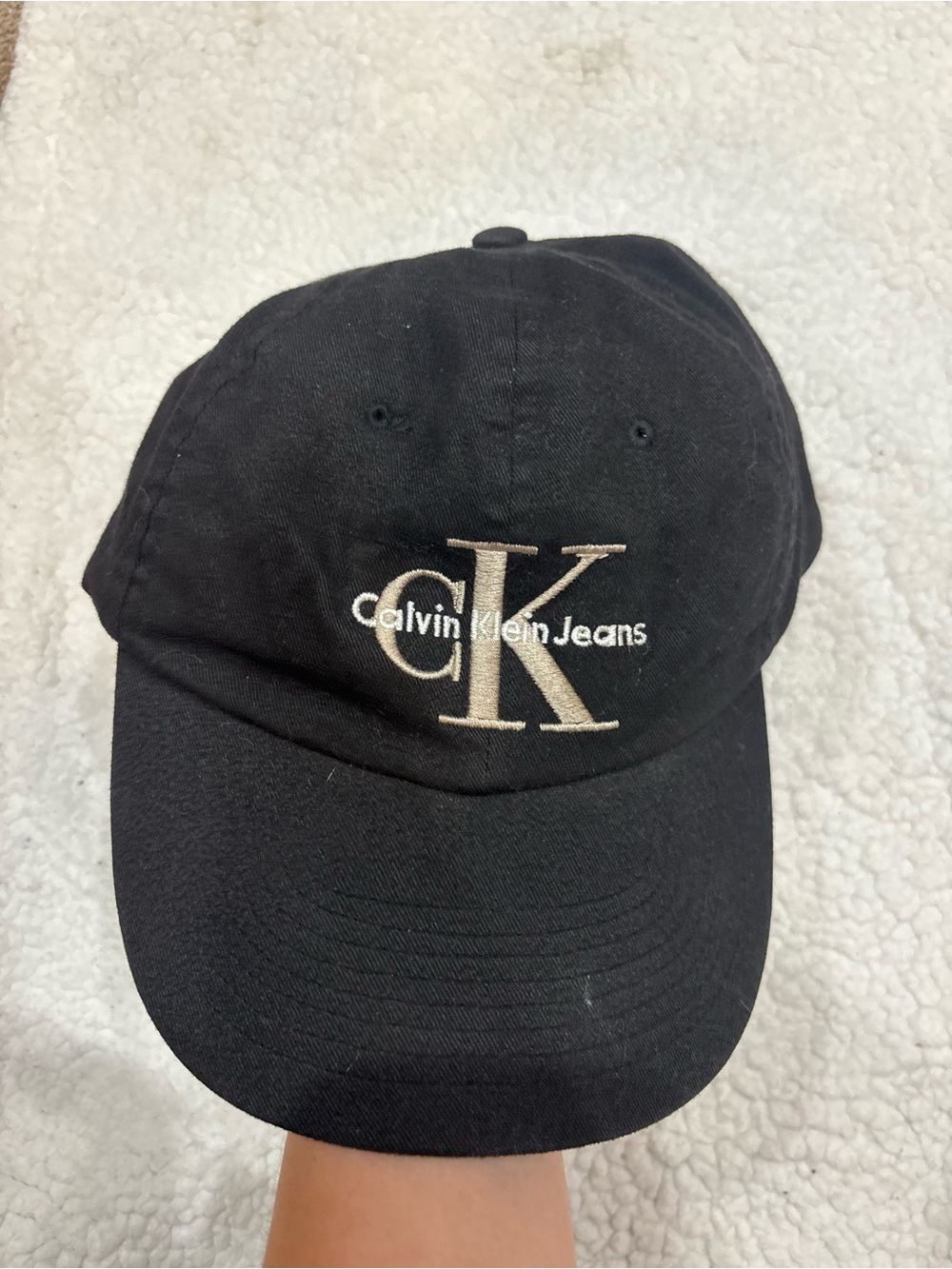 Calvin Klein Jeans Black Logo Baseball Cap